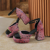 Tacones altos femeninos de punta cerrada de estilo clásico